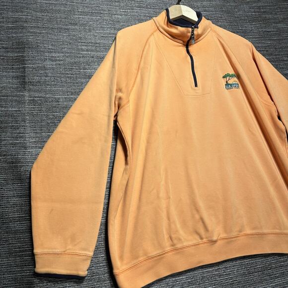 Bobby Jones Sweater Men's XL Orange 1/4 Zip Pullover 2008 US Open Torrey Pines - Picture 5 of 16